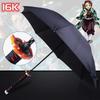Long Kamado Tanjirou Katana Umbrella Handle UV Blocking Black Parasol Anime Demon Slayer Japanese Katana Sword Umbrella Raincoa