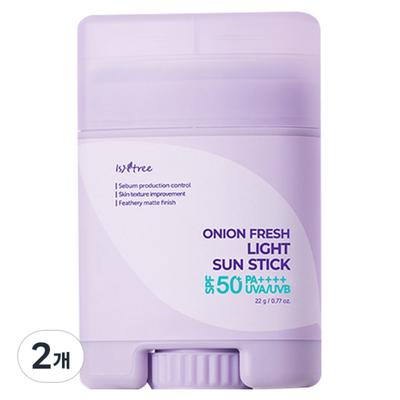 Stick solaire léger Onion Fresh SPF50+ PA++++, 22 g, 2 pièces