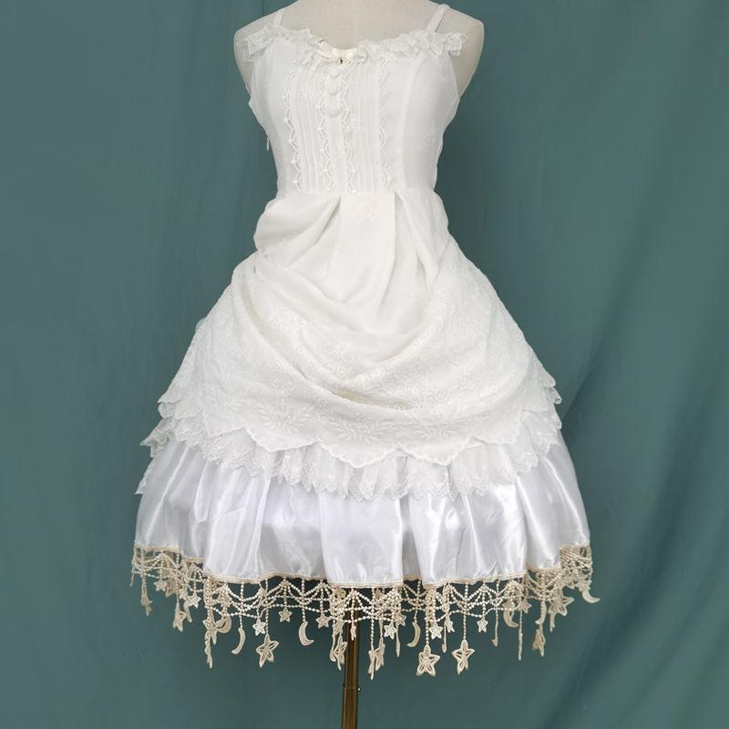 Bustle Lolita Adjustable Fishbone Skirt Brace Lolita Daily Violence Carmen Petticoat Mid-length Puffy Skirt Star Wedding Party Skirt Support