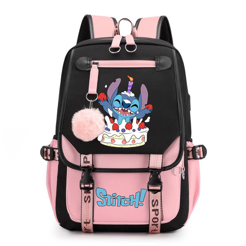 Cartoon Schoolbag Junior High School Student High School Student With Usb Multi-Function Student Schoolbag
