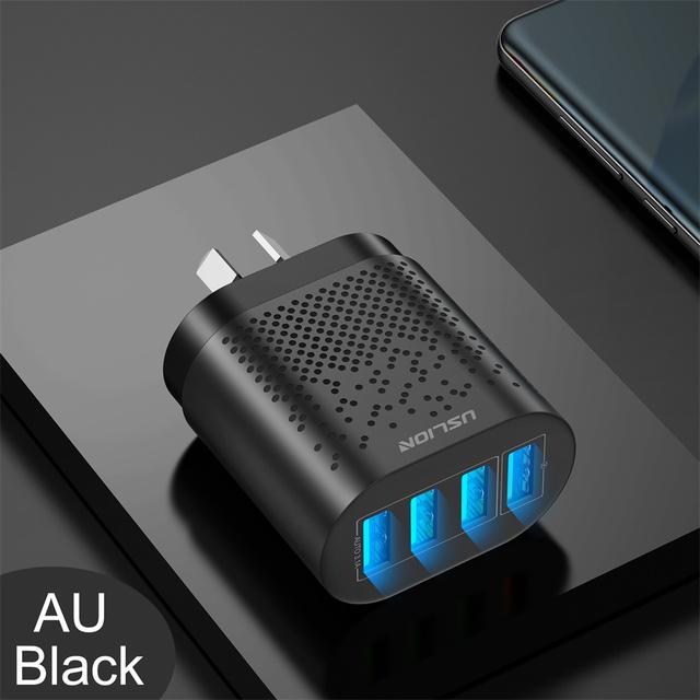 48W 3A QC3.0 AU Plug USB Charger for Australia Mobile Phone Charger For iPhone 15 14 Samsung 4 Port Fast Wall Chargers