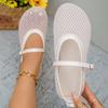 Fashion 2025 New Women Flat Sandals Fashion Mesh Ballet Designer Shoes Women Hollow Round Head Breathable Mesh Sandals Zapatos De Mujer