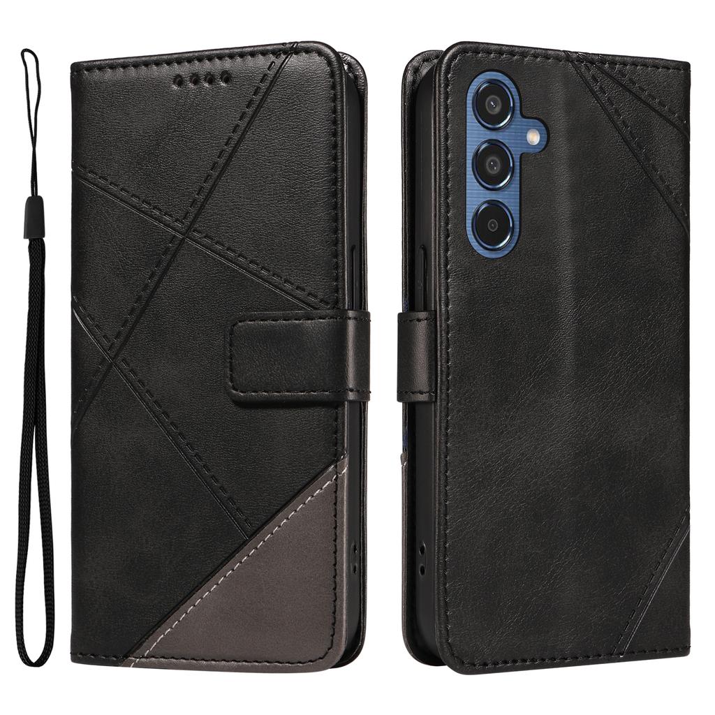 For Samsung Galaxy M35 5G Case Folding Stand Leather Geometric Wallet Phone Cover