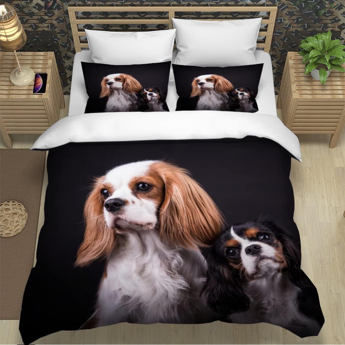 

Постельное белье для домашних животных, кошек и собак, Комплект пододеяльника, Пододеяльник из микрофибры, Декор для спальни, Покрывало на кровать с молнией и наволочками 135*200cm