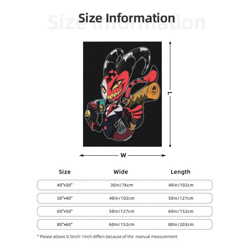 Custom Animated Anime Helluva Boss Blitzo Blanket 3D Printed Soft Flannel Fleece Warm Throw Blankets Car Bedding Sofa Bedspreads