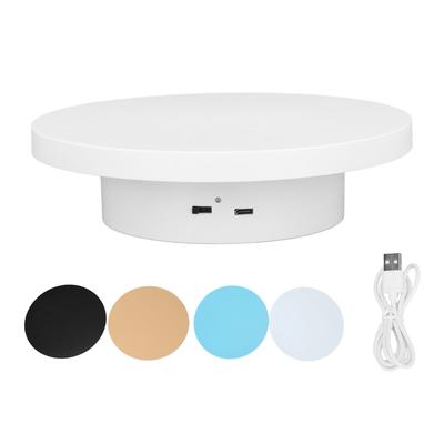 White Automatic 360 Degrees  Rotating Display Turntable 3KG Load Bearing Electric Display Turntable Stand