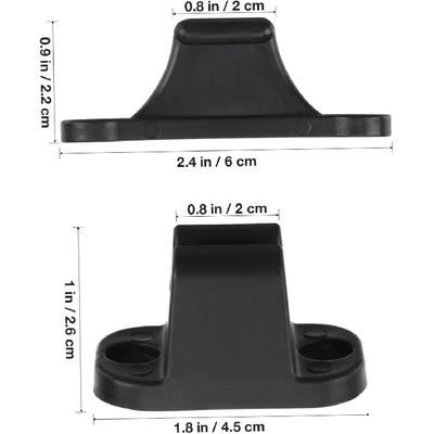 2pcs RV Door Holder Black T-Shaped Nylon Retainer Kit Camper Door Latch Stop Catch for RV Motorhome Trailer Easy Installation Accessories
