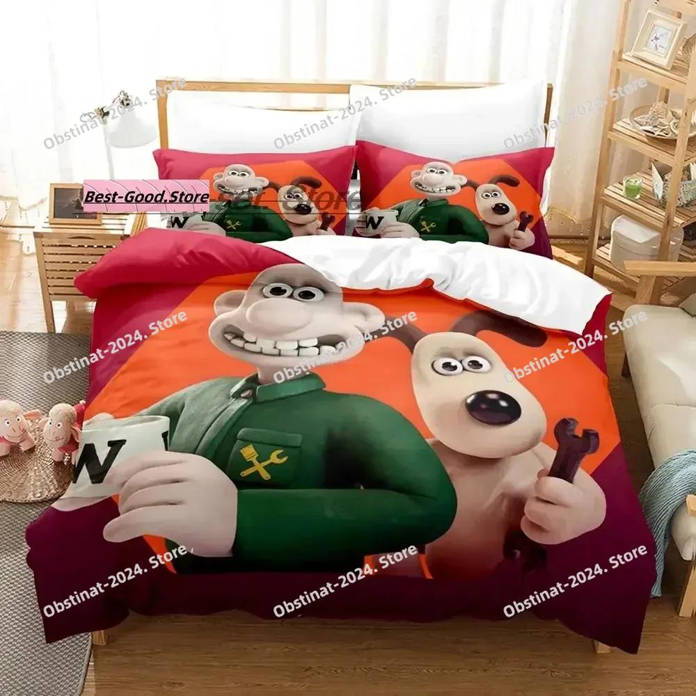 Kawaii Gromit Bedding Set Single Twin Full Queen King Size Bed Set Aldult Kid Bedroom Duvetcover Sets Print Anime Bed Sheet Set