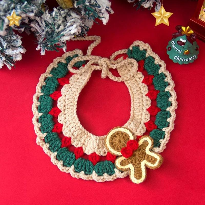 Halloween Christmas Cat Collar Pet Scarf Accessorie Cute Cat Clothing Decoration Pet Clothes for Cat Halloween Decoration