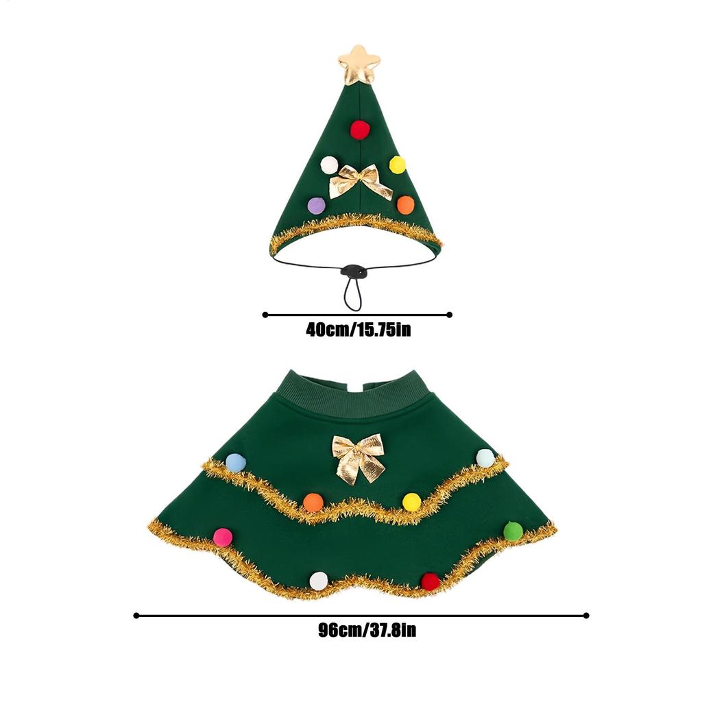 Christmas Dog Clothes Christmas Tree Pet Outfit Funny Puppy Costumes For Party Gathering Holiday Photograph Walking Outdoor
