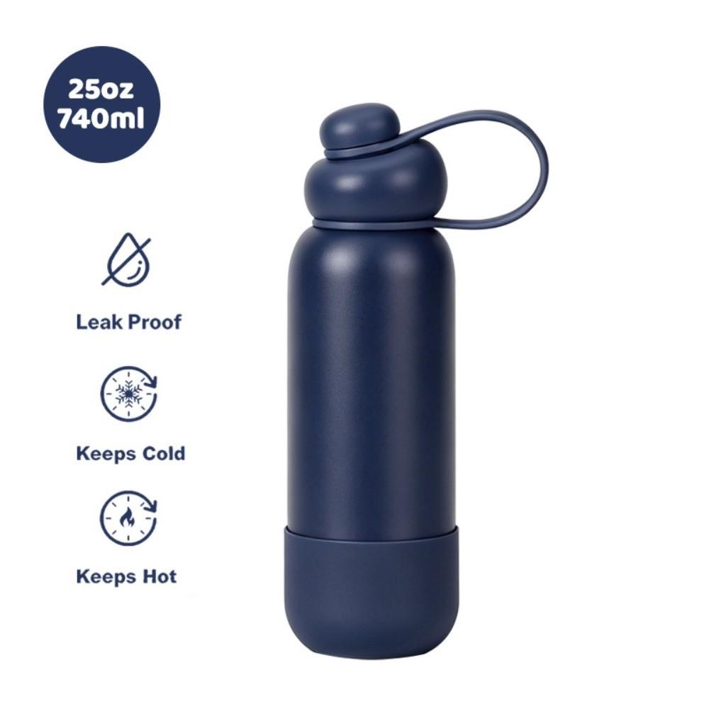 740ml Sports Thermos Bottle Stainless Steel Portable Vacuum Flask Coffee Tumbler Travel