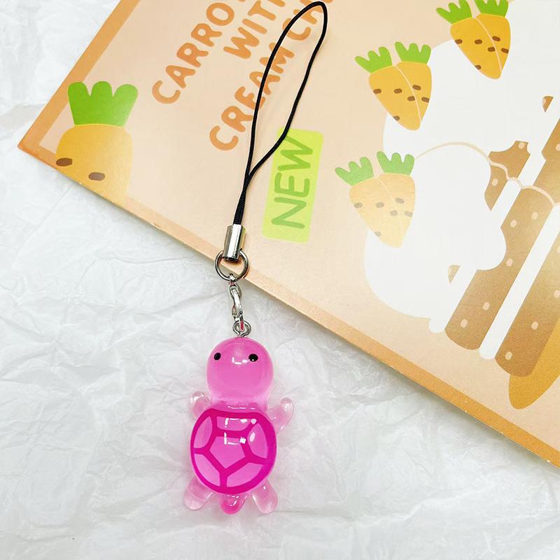 Cartoon Luminous Turtle Keychain Sweet Cute Bag Pendant Mobile Phone Strap Accessories Gift