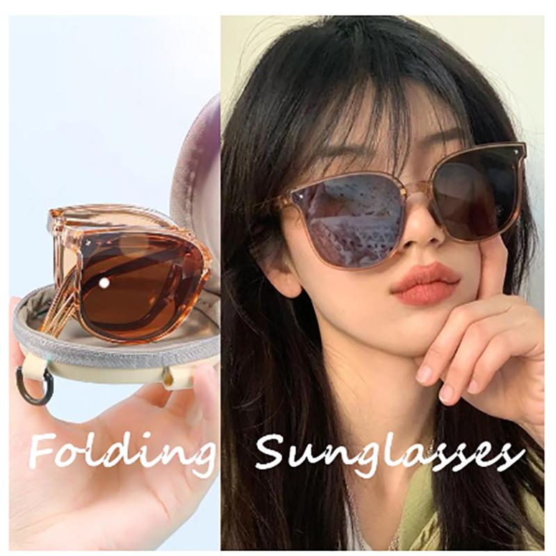 

Folding Sunglasses For Women S Uv And Sun Protection Sunglasses Portable чорний