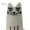 Small Fresh Cut Flower Vase Creative Cat Shaped Vase, Minimalist Cartoon Kitten Tabletop Planter for Dried Gifts Lovers Flowers, Mini Narrow