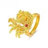 Auspicious & Luxurious Phoenix Coming Open Ring For Women 24K Gold Au999 Phoenix Brings Luck, Noble And Elegant