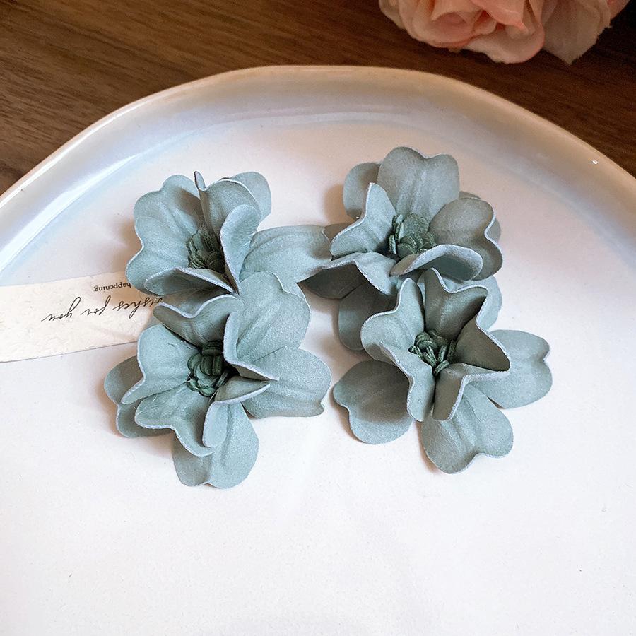Fabric Flower Earrings Niche Small Fresh Versatile Stud Earrings Fashionable Sweet Super Fairy Temperament Earrings