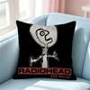 Rock Band RRadiohead Logo Pillow Case Square DoubleSided Sofa Cushion Cover Bedroom Bedside Pillow