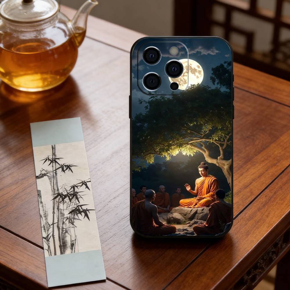 Siddhartha Gautama Phone Case For iPhone 17, 16,15,14,13,12,11 Plus,Pro Max, Others Soft Black Cover