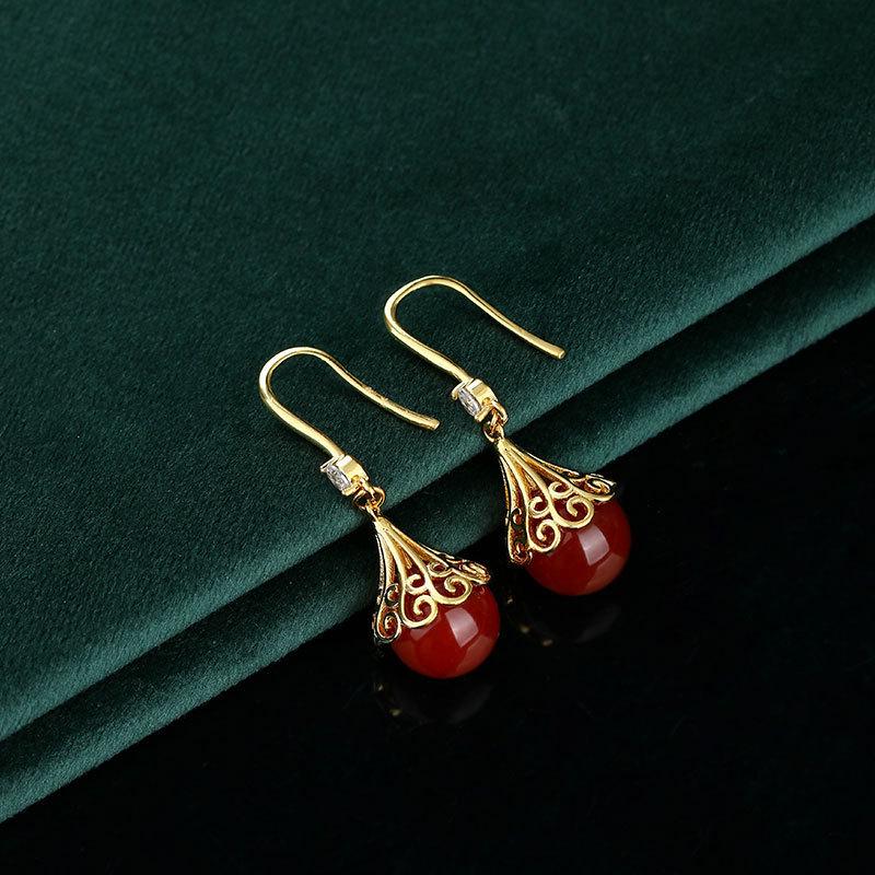 Элегантные жемчужные серьги: Дворцовый стиль, Нишевый дизайн для женщин – Высококлассная роскошь, вдохновленная древностью, Идеально подходит для Ханьфу и Ципао. Gold Plated