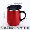 GRANDTIES Premium Vacuum Insulated 460ml Slide Lid Available in 19 Stainless Vacuum Keeps Drinks Hot or Cold Mug, - Easy-Open & Colors, Steel,