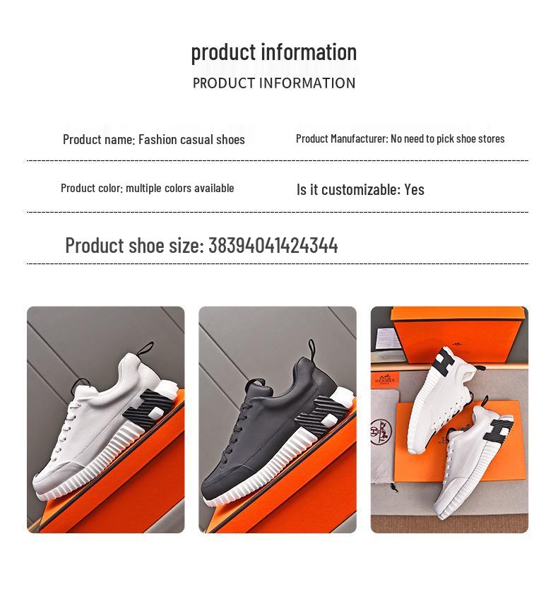 Europäischer & Amerikanischer Stil Herren Freizeit Dicke Sohle Weiße Sportschuhe