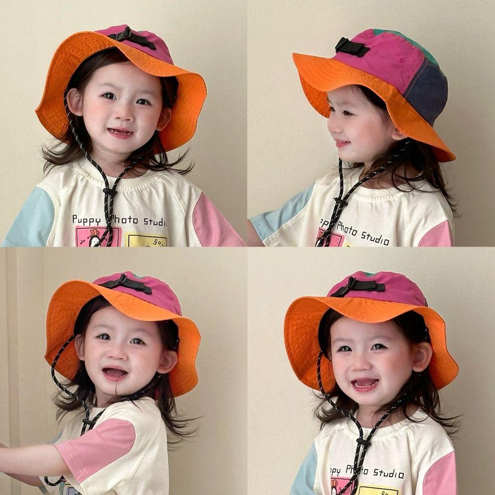 Baby Children Bucket Cap Quick-dry Fisherman Caps New Sunscreen Hat  3-7 Years