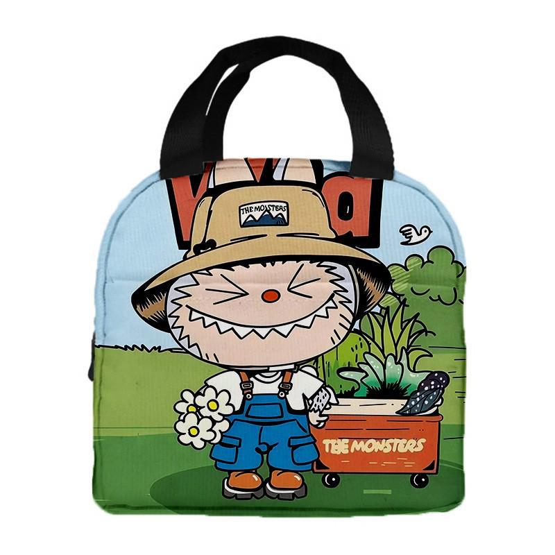 Labubu Cartoon Lunch Tote: Insulated Aluminum Foil Bento Bag for Students  5371