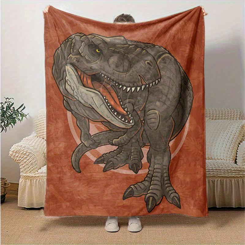 1pc Dinosaur  Cute Design for Home Decor, Gift Idea, Living Room, Travel, Camping, Car Blankets
