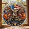 Acrylic Jigsaw Puzzle Suncatcher, US 250th Anniversary DIY Sun Catcher Kit, Stained Glass Style Patriotic Window Hanging Ornament for Independence Day