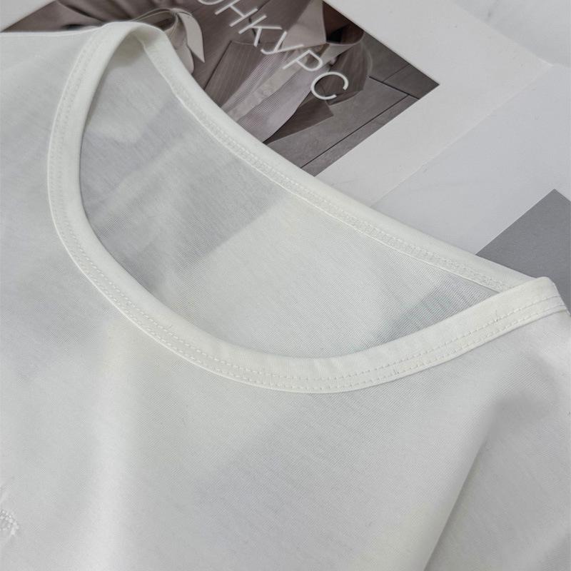 MC25 Slimming Crew Neck Tencel Merino Wool Long Sleeve Top