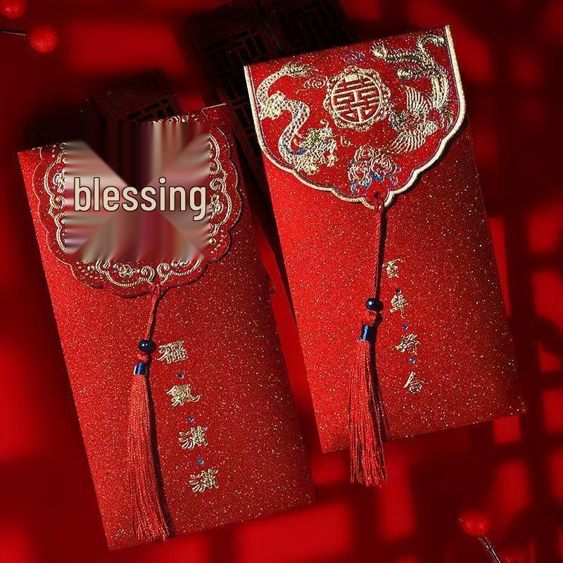 Buste Rosse High-End 2026 per Capodanno e Festa di Primavera con Nappa per Matrimoni e Fidanzamenti
