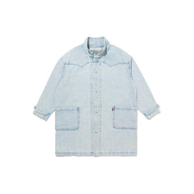 

Levis однобортная джинсовая куртка средней длины, однотонная, мужские куртки, светло-индиго A7136-0000 XL