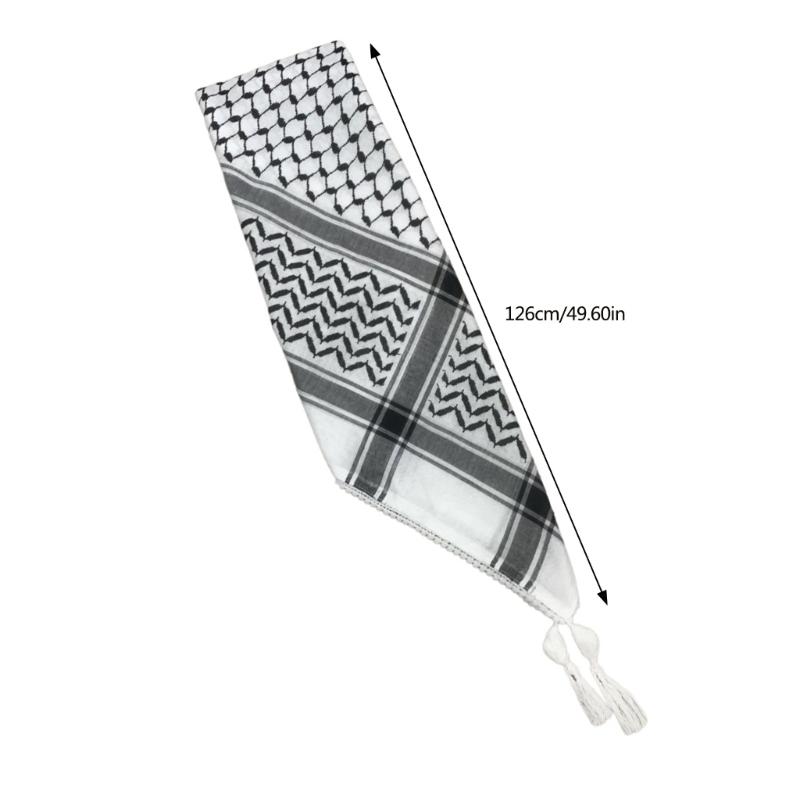 Fashion Shemagh Scarf Tacticals Desert Scarf Arabian Headscarf Breathable Neckerchief Head Scarf for Men