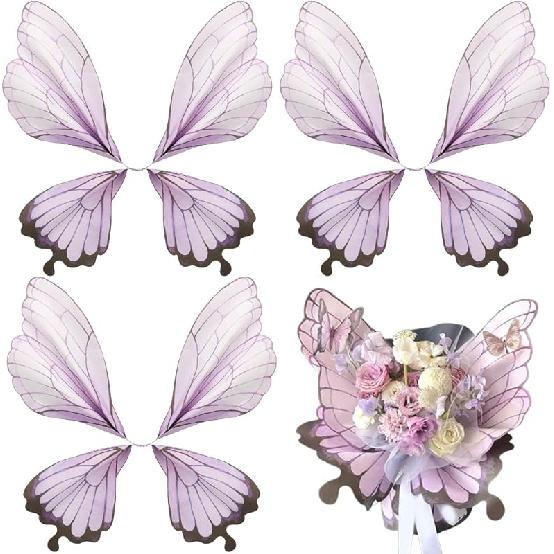 GORGECRAFT 20 шт. Оберточная бумага для букетов в виде бабочек, оберточная бумага для цветов, обертки для цветов в форме крыльев, упаковка, флористические принадлежности для Дня Святого Валентина