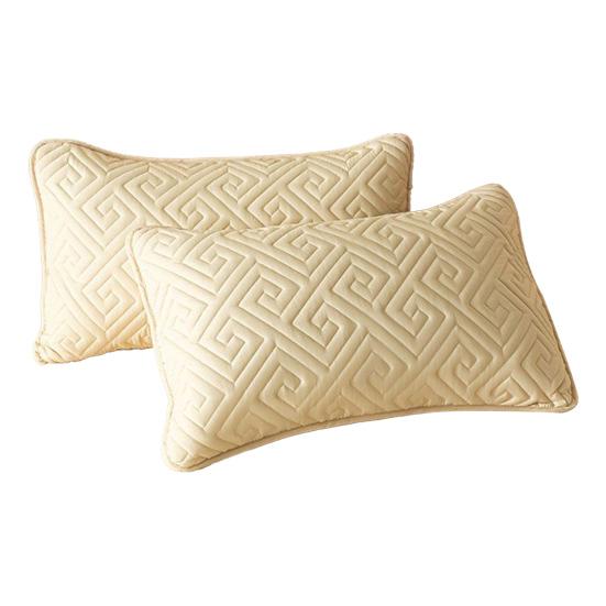 2Pcs Breathable Pillowcase Solid Color Easy To Clean Anti-Head Oil Wear-resistant Pillow Protector Bedroom