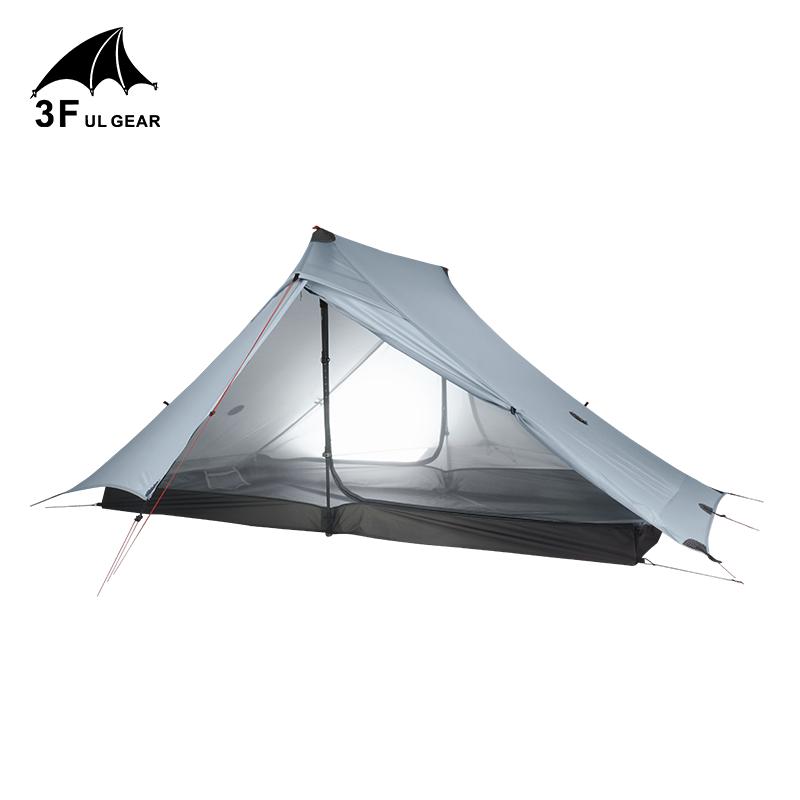 3F UL GEAR LanShan 2 Pro 2 Person Outdoor Ultralight Camping Tent 3 Season Professional 20D Nylon Both Sides Silicon Tent