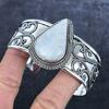 Moonstone Ethnic 925 Sterling Silver Cuff Bangle Adjustable q3Q47