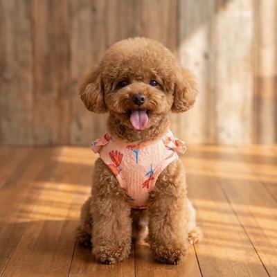 Breathable Dog Cooling Vest Tulip Design Pet Skirt Clothes Cute Puppy Flower Skirt  Casual Wear