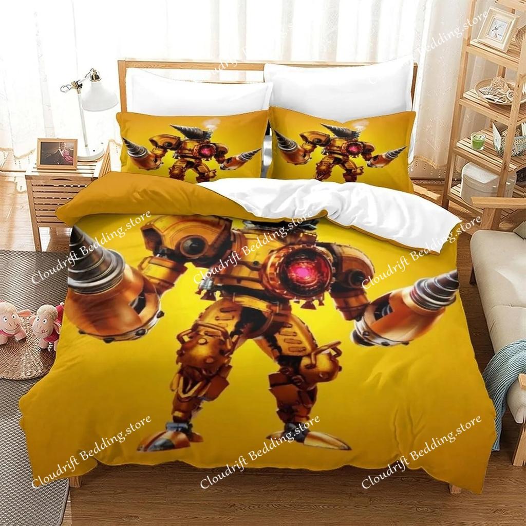 Game Skibidi Toilet Arale Duvet Cover Pillowcase Bedding Set Boys Girls Bedroom Decoration Children Gift Single Double King Size