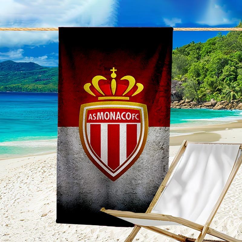 Monaco Football Club Printed Beach Towel, Super Soft Microfiber, Perfect Gift Birthday, for Pool, Beach, Travel, for Family and Friends