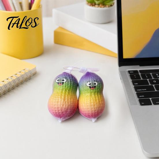 Stress Relief Toy Cartoon Peanut Toy, Slow Rising Simulation Squeeze Ball Relaxation Fidget for Kids Adults Sensory