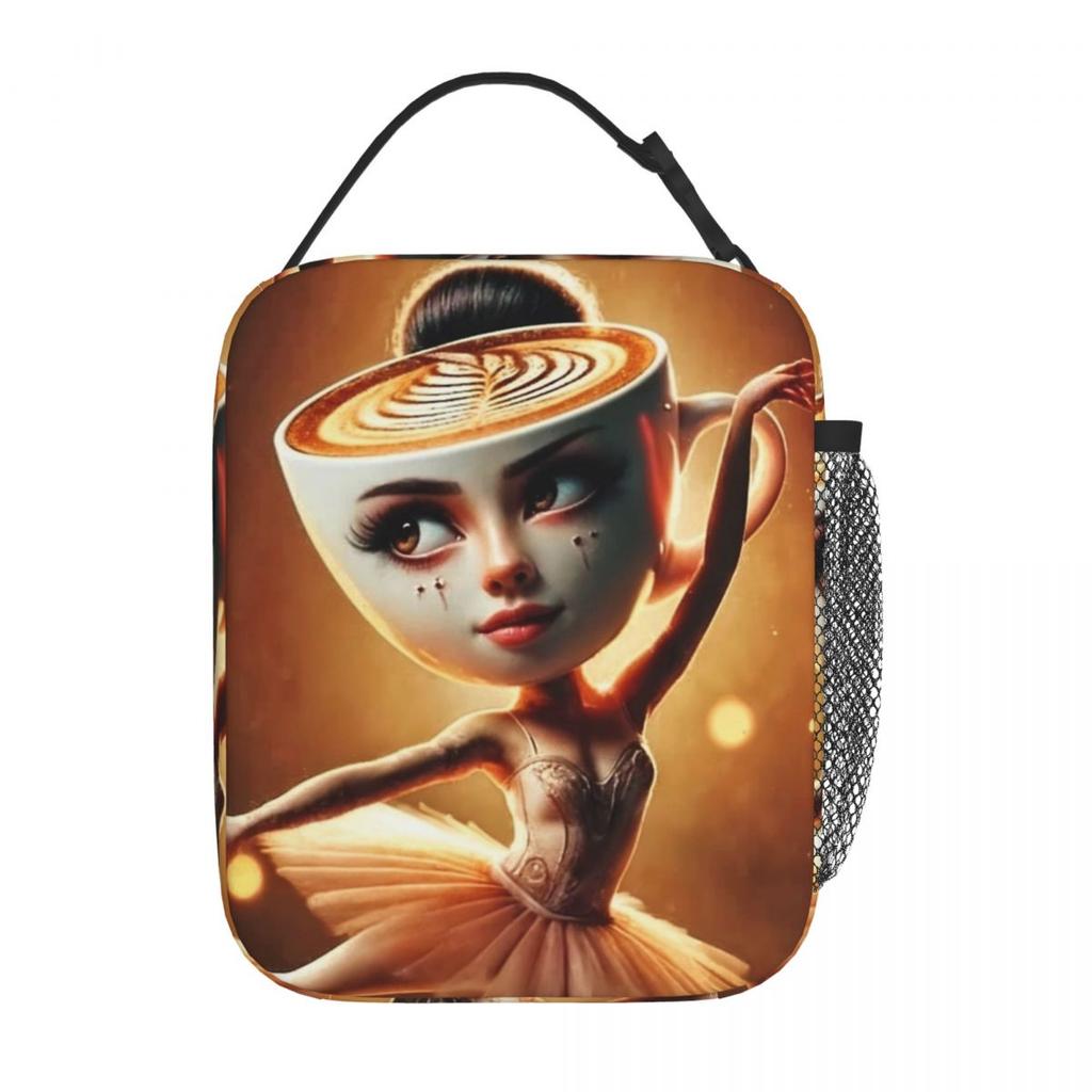 Ballerina Cappuccina Brainrot Album Insulated Lunch Bags Leakproof Meal Container Cooler Bag Tote Lunch Box Work Outdoor Men
