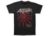 Anthrax Sun Rays Face Logo Live In Japan 1987 Mens T-Shirt (Size XL or 2XL)