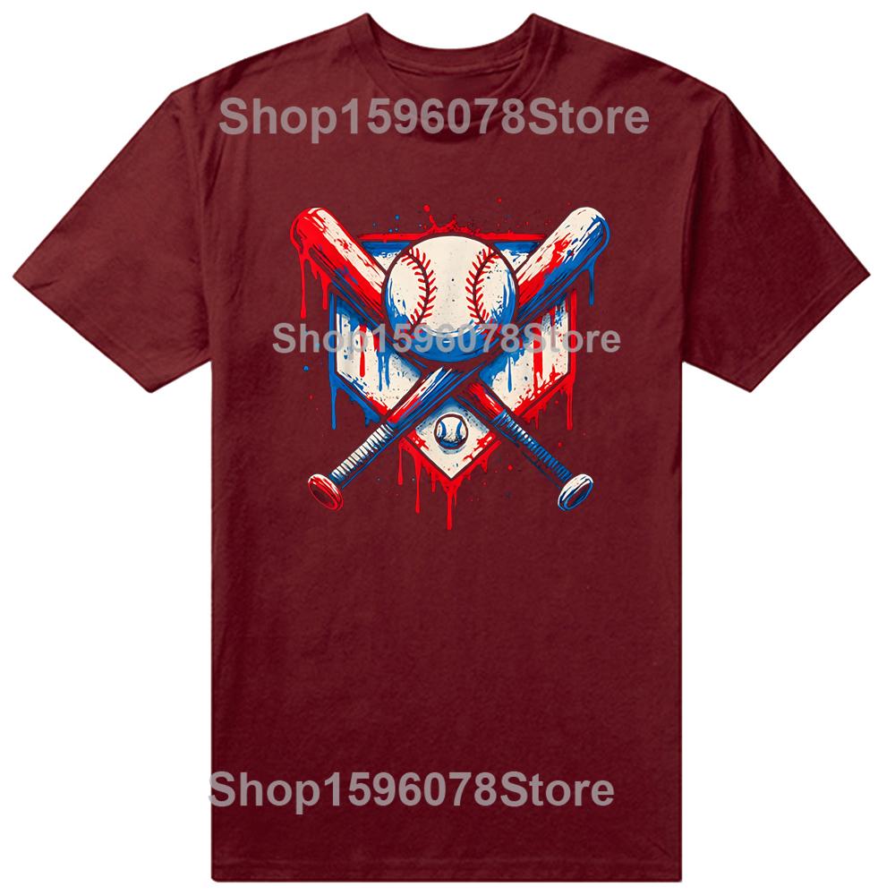 Lustiges Baseball Klassisches T-Shirt Sommer Männer Frauen Kleidung Mode T-Shirts Baumwolle Kurzarm Übergroß Locker T-Shirt Oberteile