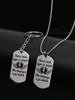 Stainless steel keychain and necklace, guardian angel wings, engraved badge, Ideal Gift for Men, Couples, Boyfriend, Family & Friends