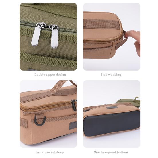 Camping Travel Cookware Organizer Bag Large Capacity Zipper Closure Waterproof Cooking Utensils Storage Pouch