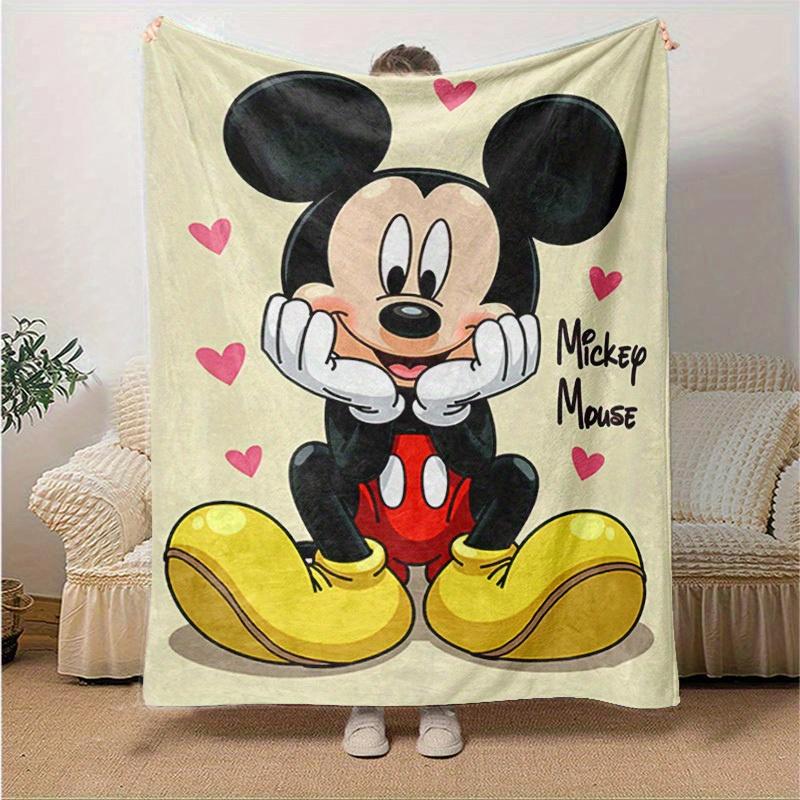 

1pc, Mickey Mouse Inspired, Cute and Cozy Blanket for All Seasons, Soft Flannel Throw Blanket, Versatile & Cozy for Bedroom, Living Room, Travel, Camp 130x150cm