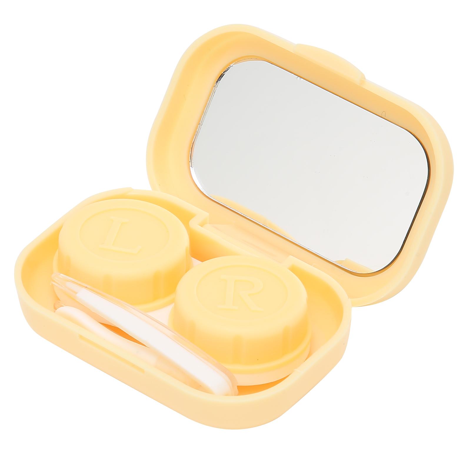 

Футляр для контактных линз Симпатичный портативный контейнер для контактных линз Держатель для контейнера для замачивания Набор для хранения Зеленый жёлтый