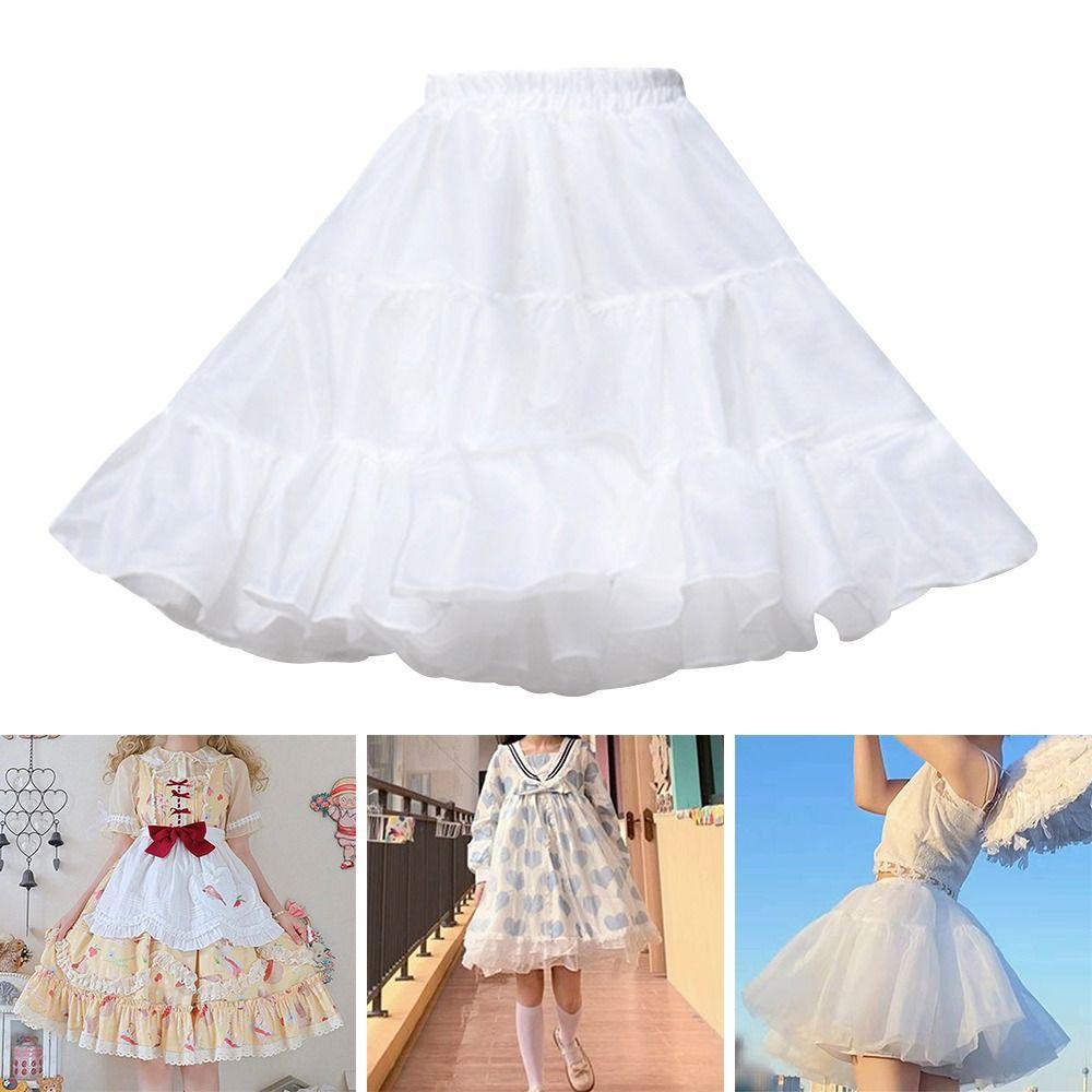 White Petticoat Without hoop Ball Gown Petticoats Fashion Flower Dress Accessories