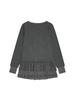 TUOMIO Frill Layered Long Sleeve [Charcoal]